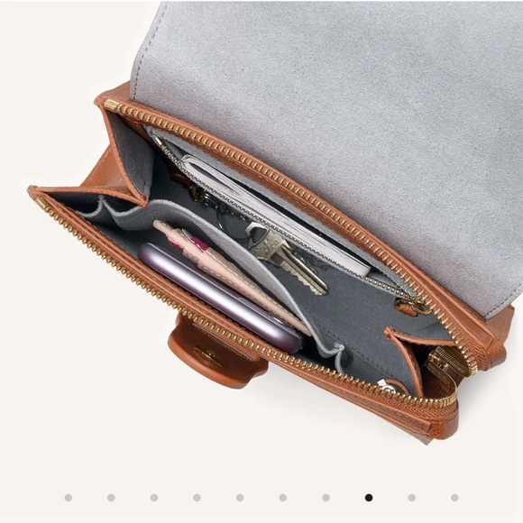 NWT Senreve Alunna convertible bag in Chestnut pebbled leather - Picture 10 of 13